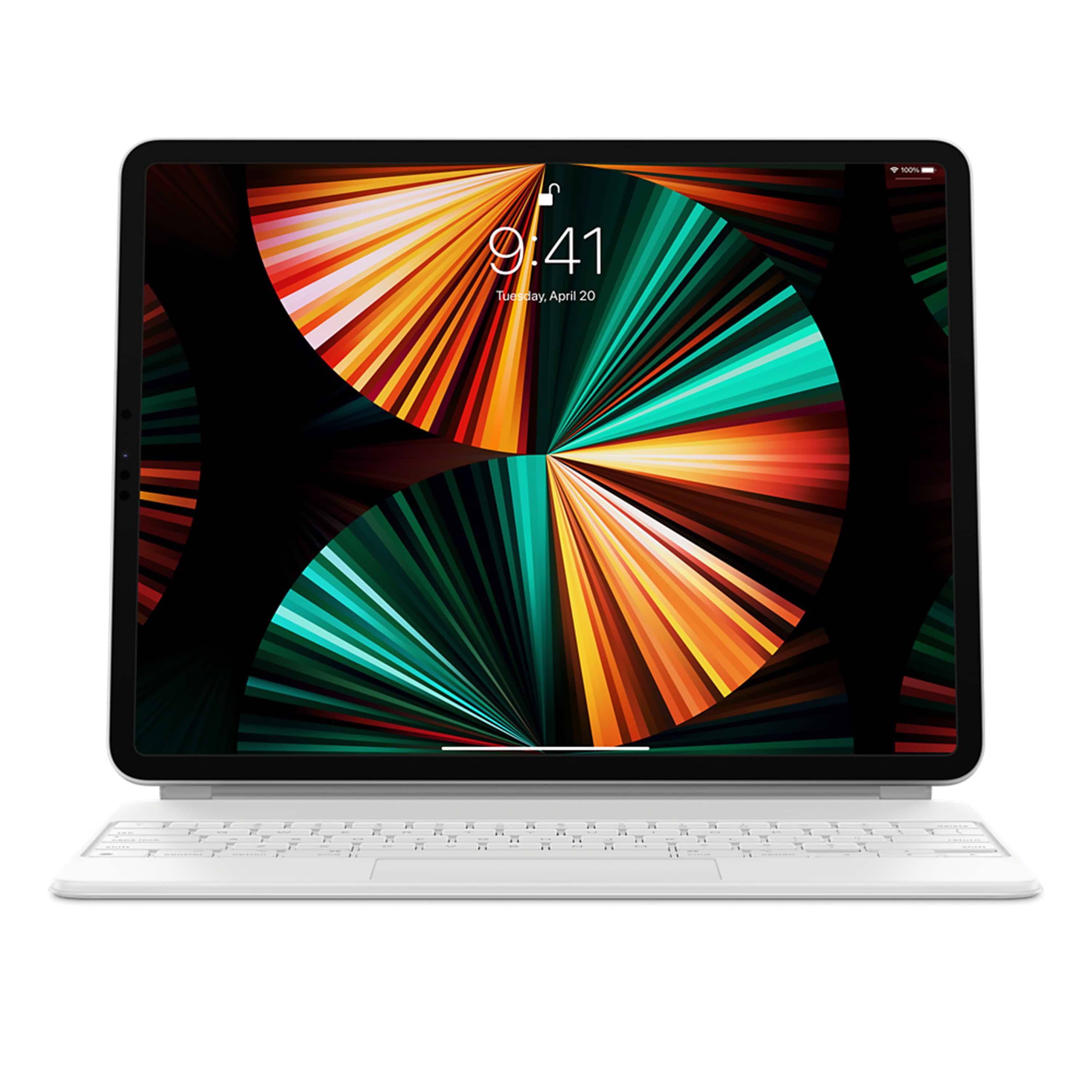מקלדת Apple Magic Keyboard ל- Apple iPad Pro 12.9 Inch - צבע לבן שנה אחריות ע