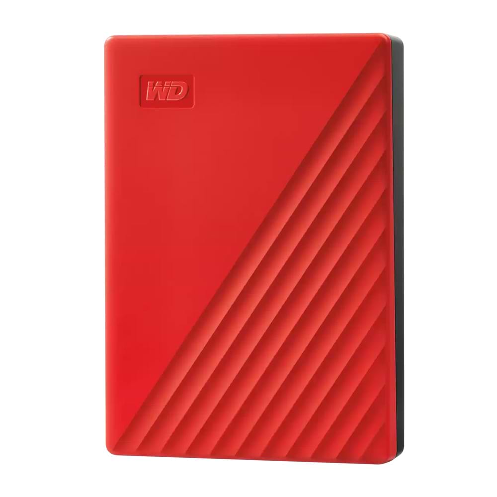 כונן קשיח חיצוני WD My Passport Worldwide WDBPKJ0040BRD 4TB USB 3.2 - צבע אדום שלוש שנות אחריות ע