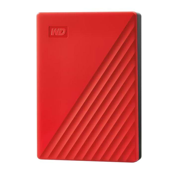 כונן קשיח חיצוני WD My Passport Worldwide 5TB USB 3.2 - צבע אדום שלוש שנות אחריות עי היבואן הרשמי