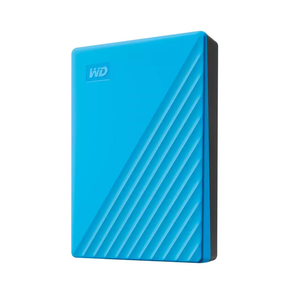 כונן קשיח חיצוני WD My Passport Worldwide 5TB USB 3.2 - צבע כחול שלוש שנות אחריות ע