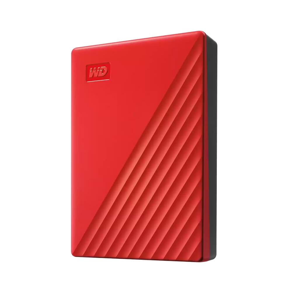 כונן קשיח חיצוני WD My Passport Worldwide 5TB USB 3.2 - צבע אדום שלוש שנות אחריות ע