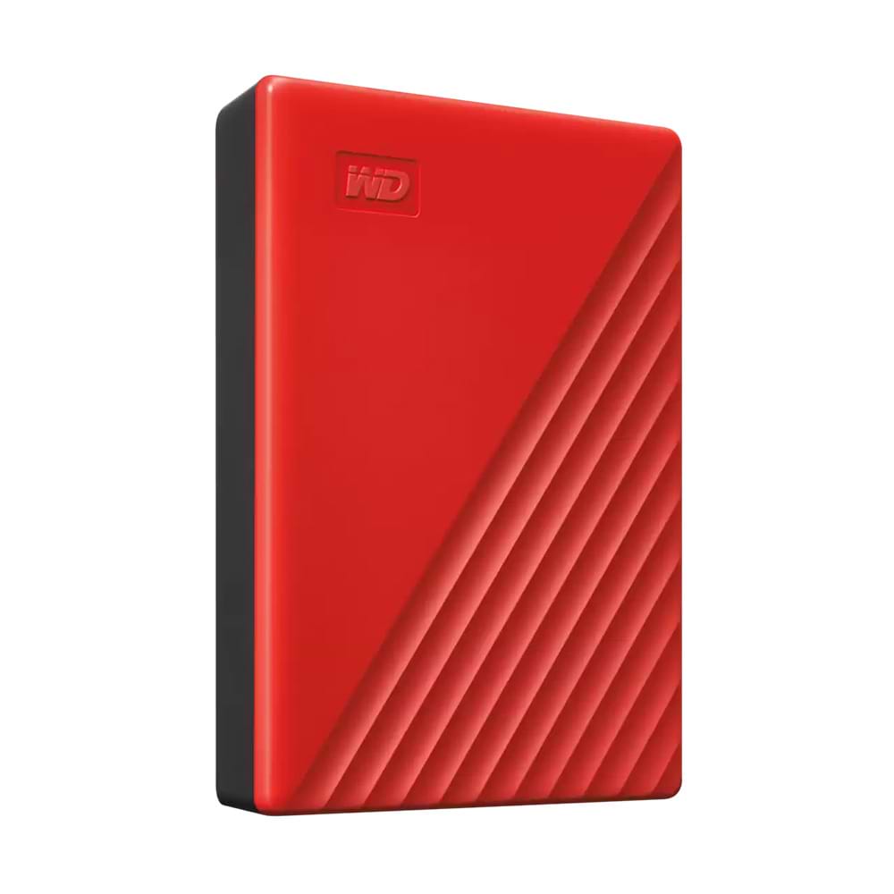 כונן קשיח חיצוני WD My Passport Worldwide WDBPKJ0040BRD 4TB USB 3.2 - צבע אדום שלוש שנות אחריות ע