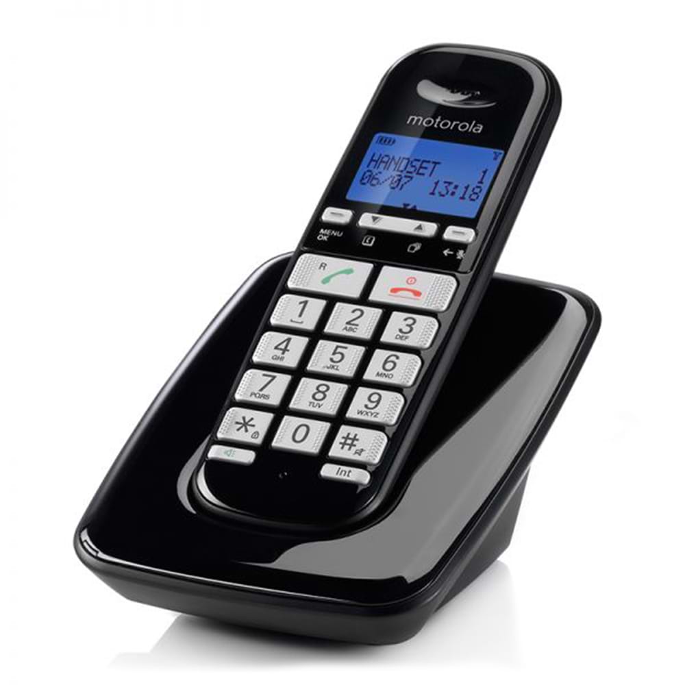 טלפון אלחוטי עם עברית Motorola S3001 - צבע שחור שנה אחריות ע