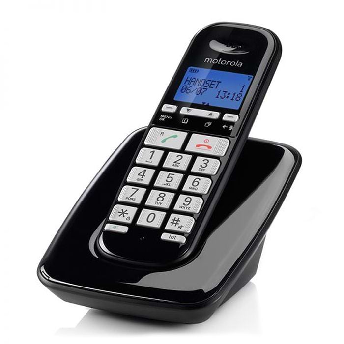 טלפון אלחוטי עם עברית Motorola S3001 - צבע שחור