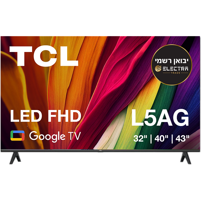 טלוויזיה חכמה 32 TCL SMART 32L5AG FHD Google TV LED - אחריות אלקטרה יבואן רשמי
