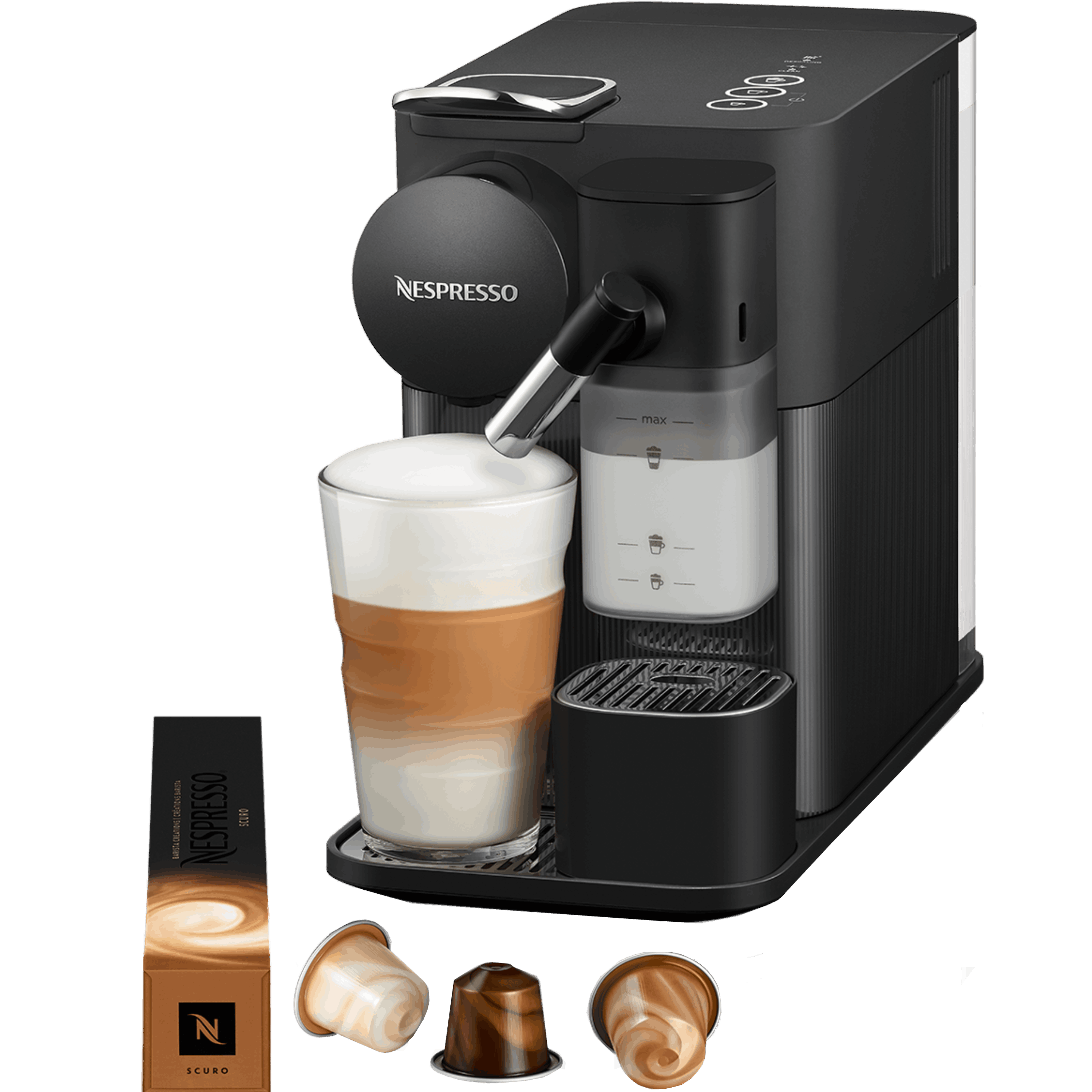 מכונת קפה Nespresso F121 Lattissima One - בצבע שחור אחריות ע