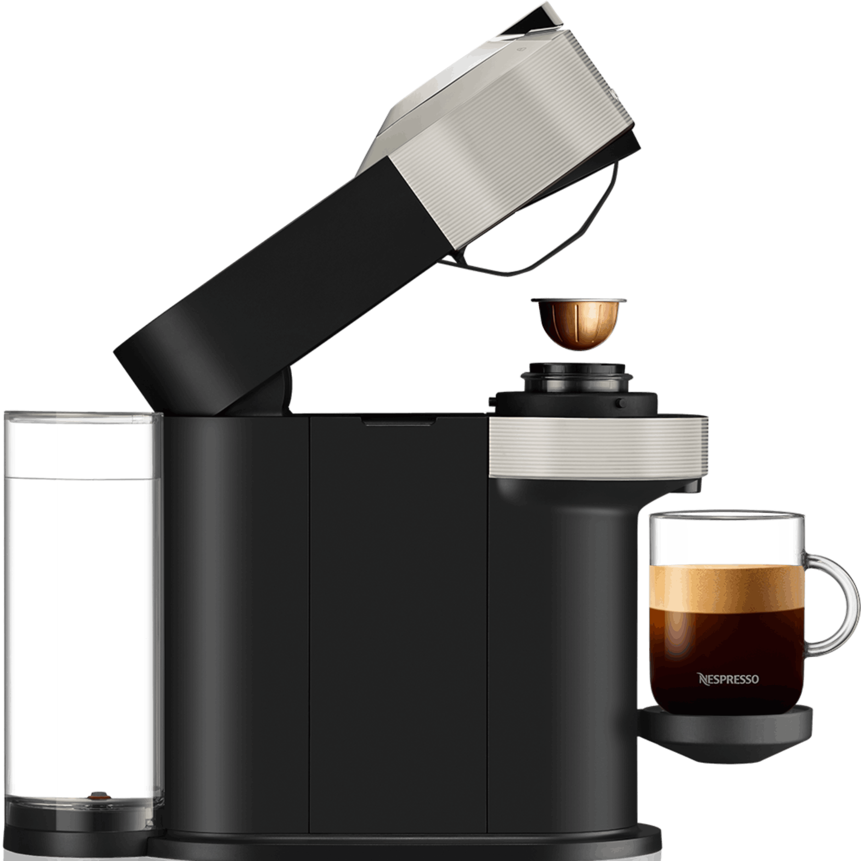 מכונת קפה Nespresso GCV1 Vertuo Next - צבע אפור בשילוב שחור שנה אחריות ע