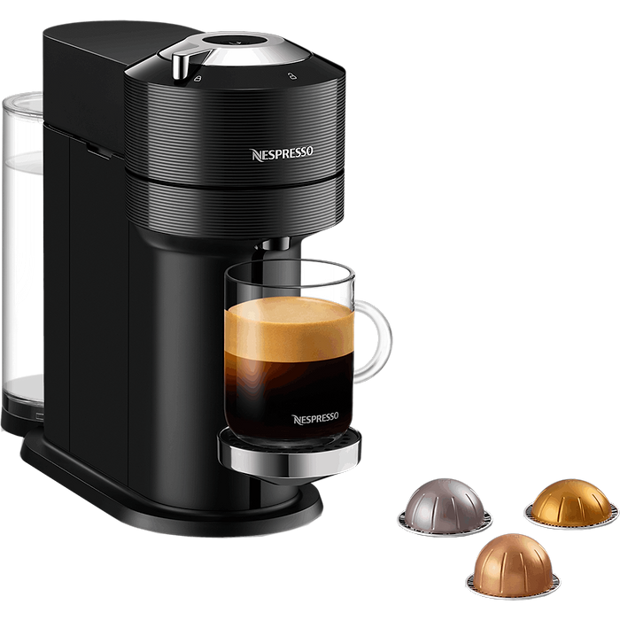 מכונת קפה Nespresso GCV1 Vertuo Next - צבע שחור שנה אחריות עי היבואן הרשמי