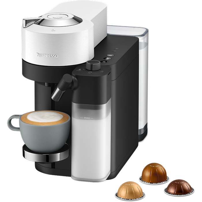 מכונות קפה Nespresso GDV5-IL-WH-NE vertuo lattissima צבע לבן שנה אחריות עי היבואן הרשמי 