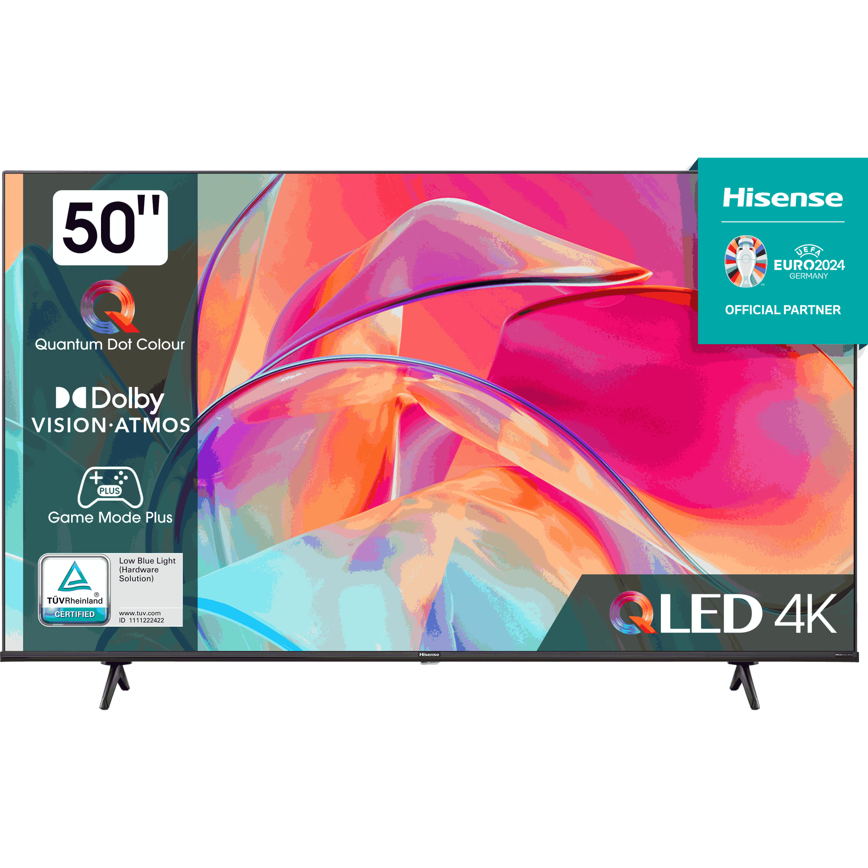 טלוויזיה חכמה 50 אינץ' Hisense 50E7KQ Smart TV 4k QLED - שלוש שנים אחריות ע