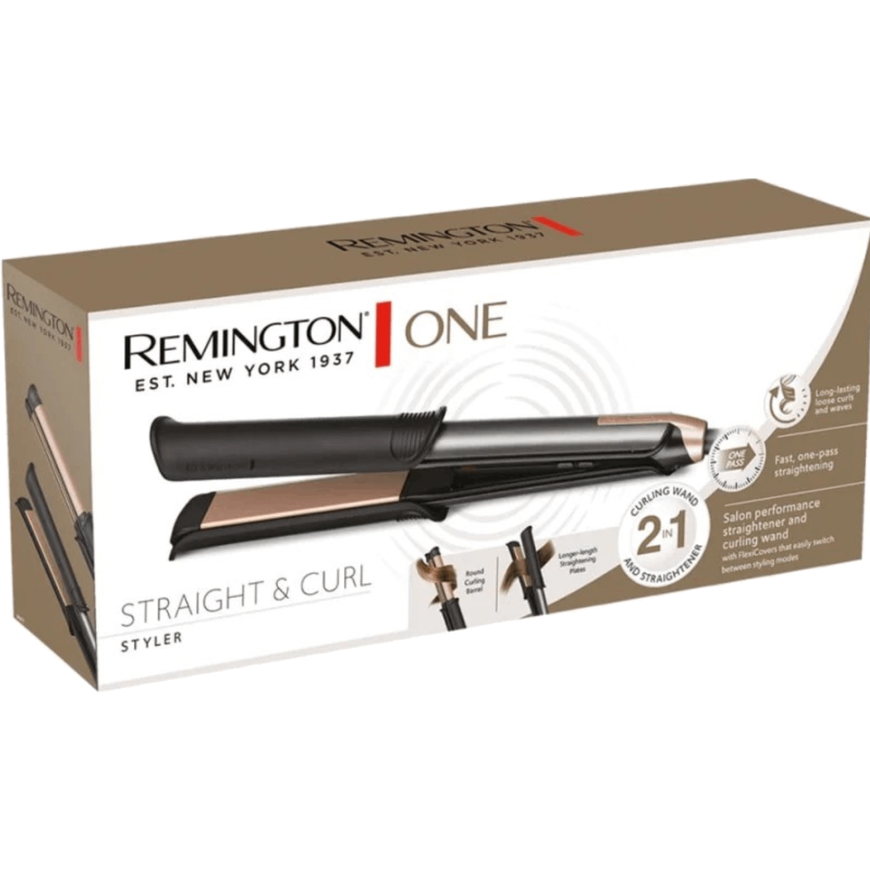 מחליק ומסלסל שיער Remington S6077 ONE - אחריות ע