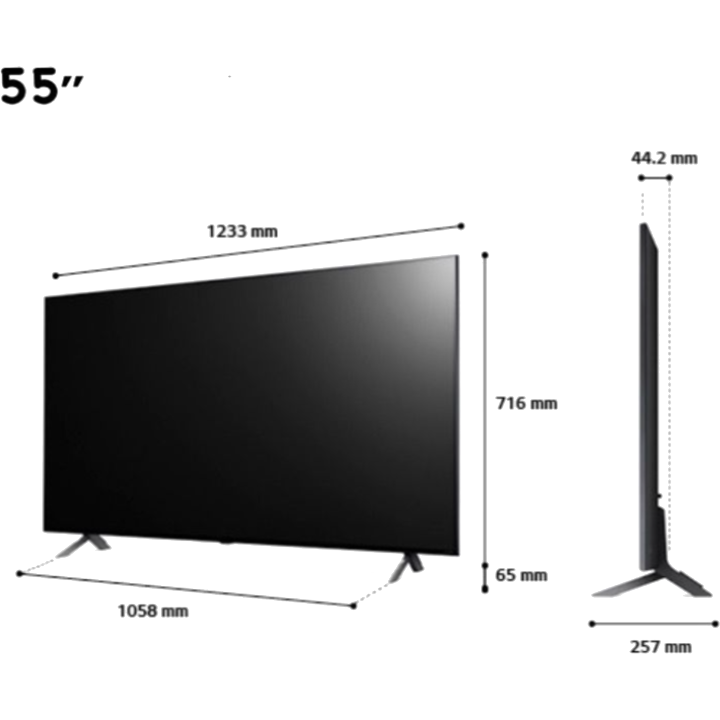 טלוויזיה חכמה 55 אינץ' LG Smart TV LED 4K QNED 7S Special Edition 55QNED756RB - אחריות ע
