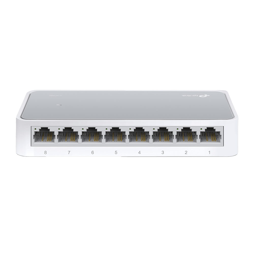 רכזת רשת / ממתג TP-Link TL-SG108D 8-Port 10/100Mbps Desktop Switch - צבע לבן שלוש שנות אחריות ע