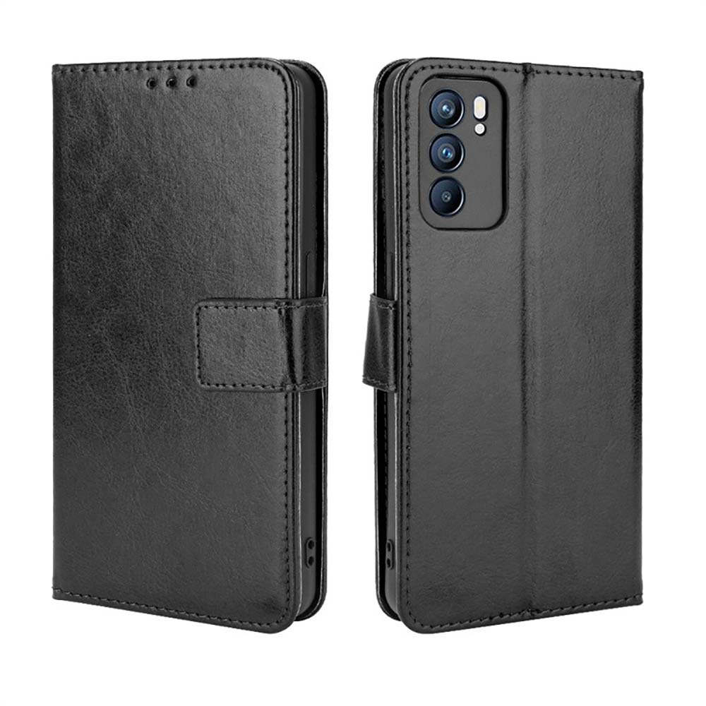 כיסוי Fashion Case Flip Cover Case למכשיר Oppo Reno 6 5G - צבע שחור 