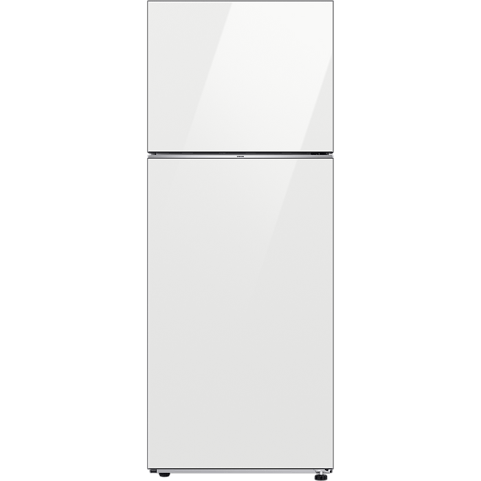 מקרר מקפיא עליון 470 ליטר Samsung RT48CB6626WH עם התקן שבת מובנה - גימור זכוכית לבנה אחריות עי היבואן הרשמי