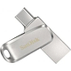 זיכרון נייד בנפח SanDisk Ultra Dual Drive Luxe USB Type-C 128GB - חמש שנות אחריות ע"י היבואן הרשמי 