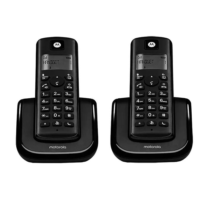 טלפון אלחוטי דיגיטלי עם דיבורית Motorola T202+ - צבע שחור שנה אחריות עי היבואן הרשמי