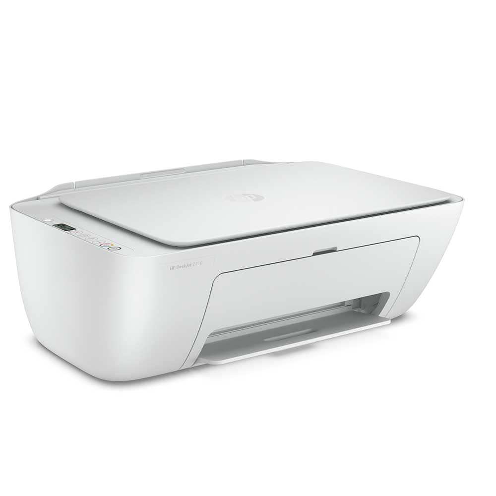 מדפסת משולבת אלחוטית HP Deskjet 2710 / 5AR83B - צבע לבן שנה אחריות ע