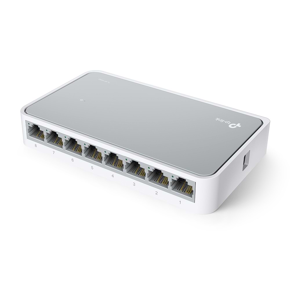 רכזת רשת / ממתג TP-Link TL-SG108D 8-Port 10/100Mbps Desktop Switch - צבע לבן שלוש שנות אחריות ע