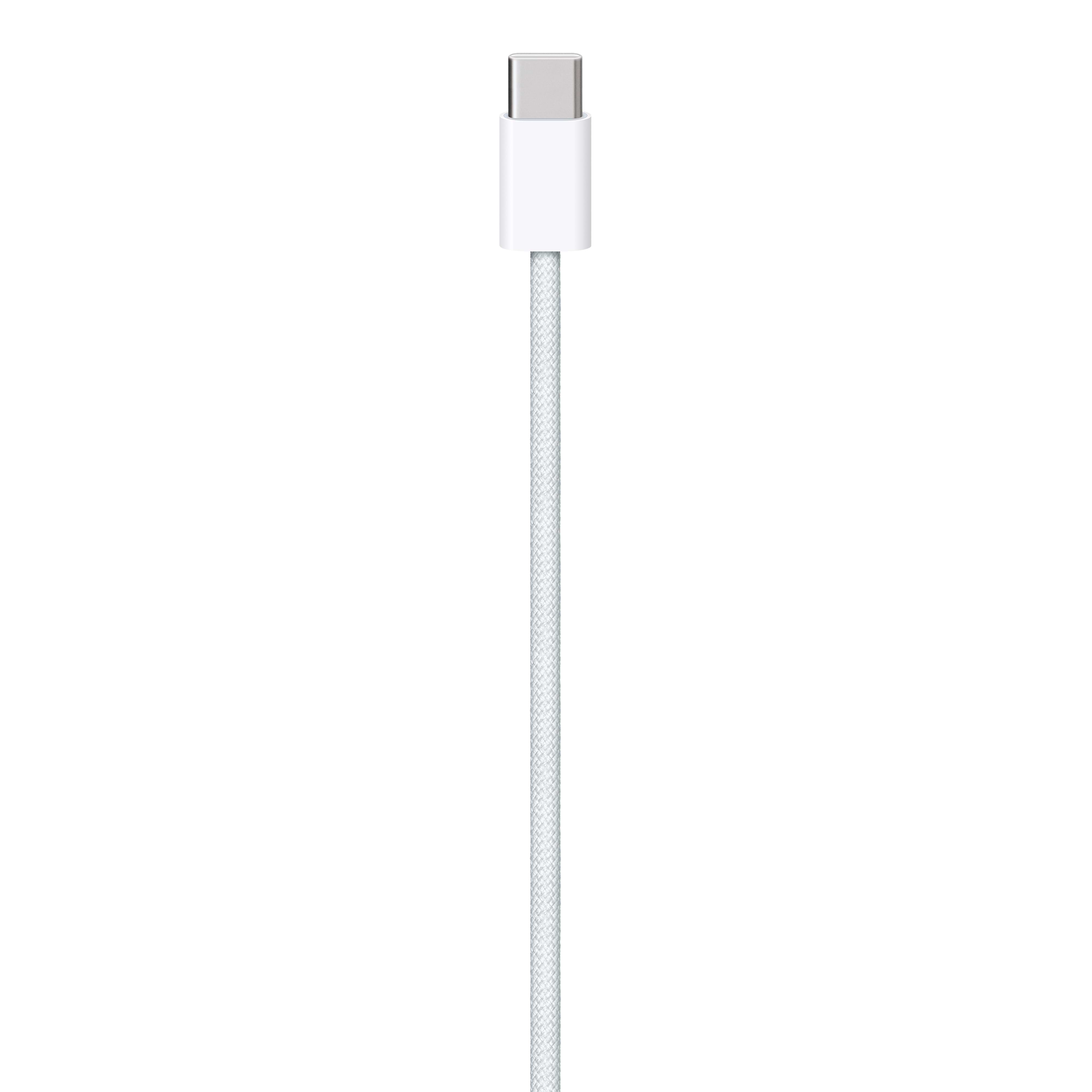 כבל טעינה ארוג Apple USB Type-C באורך 1 מטר - צבע לבן שנה אחריות ע