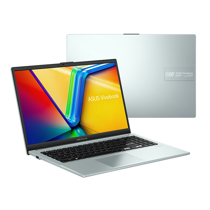 מחשב נייד Asus VivoBook Go 15 E1504GA-NJ095W - Core i3-N305 128GB 8GB RAM Windows 11s - צבע ירוק אפור שנה אחריות עי היבואן הרשמי