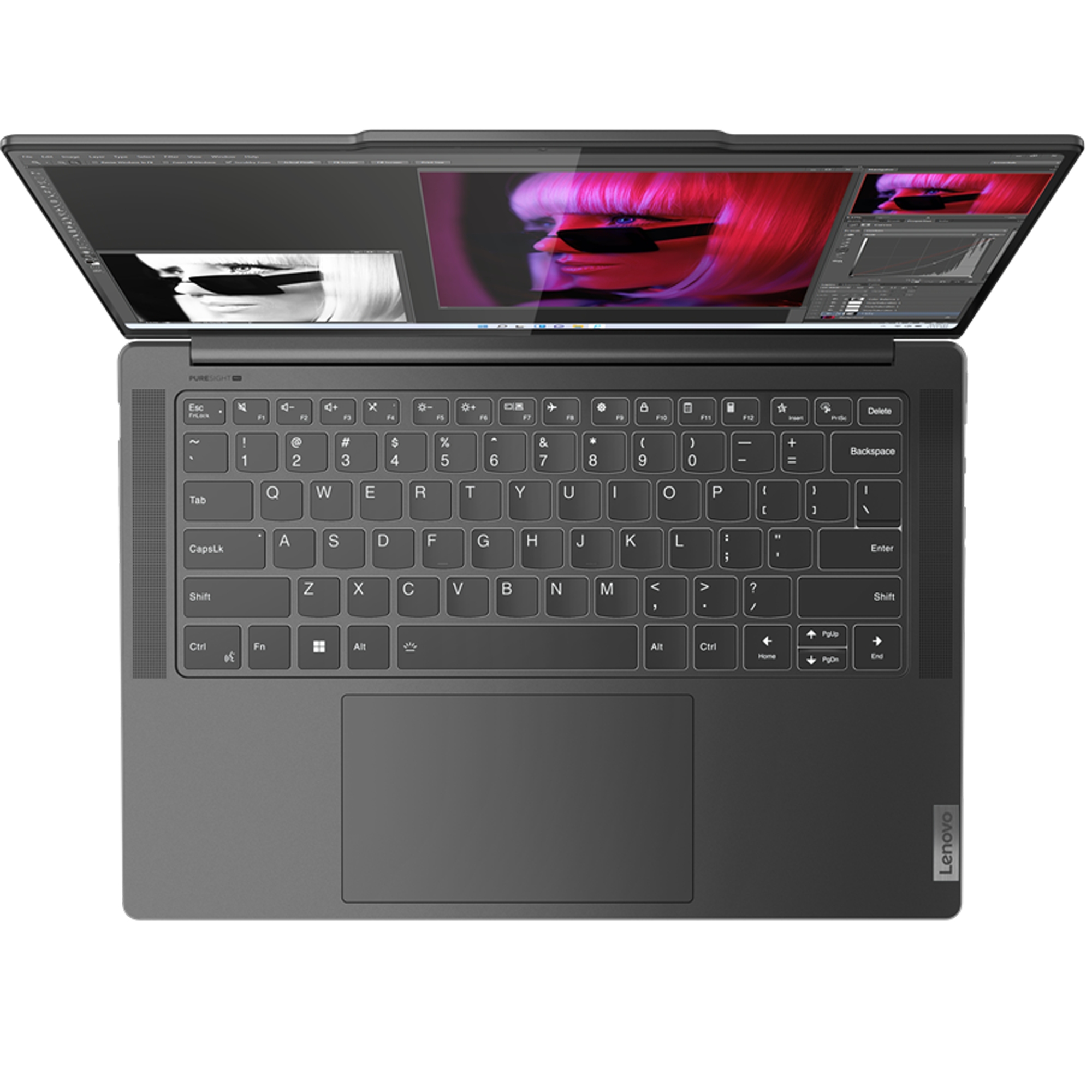 מחשב נייד עם מסך מגע Lenovo Yoga Pro 9 14IRP8 - 83BU003LIV - Core i7-13750H RTX 4050 1TB SSD 32GB RAM Windows 11 - צבע אפור שלוש שנות אחריות ע