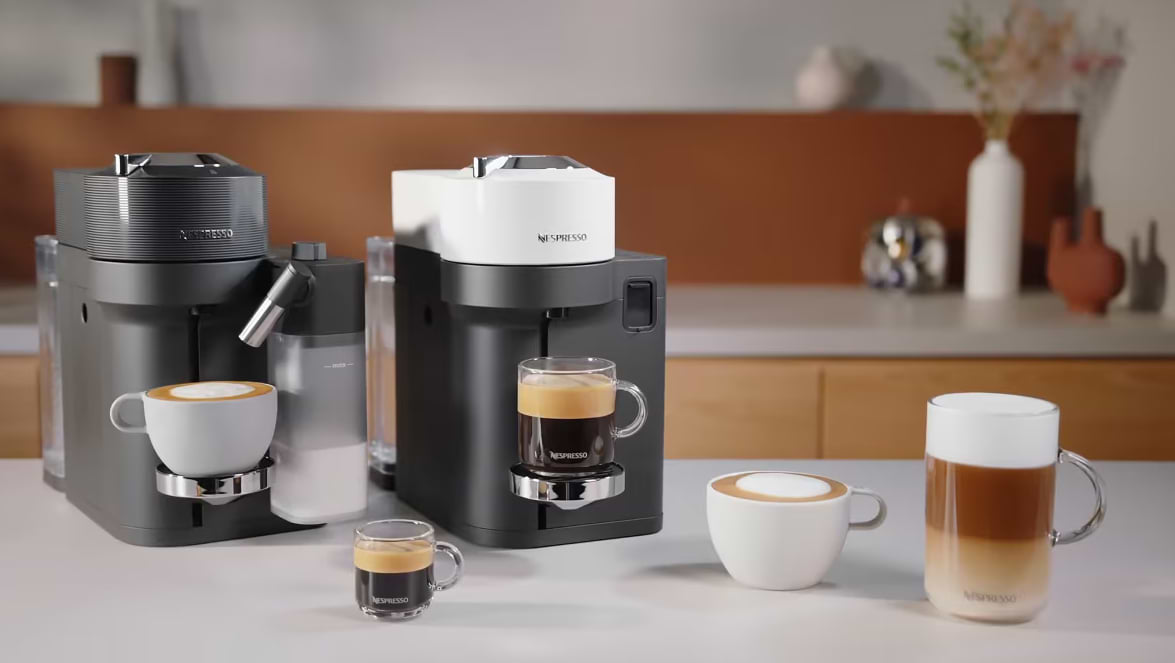 מכונות קפה Nespresso GDV5-IL-WH-NE vertuo lattissima - צבע לבן שנה אחריות ע"י היבואן הרשמי 