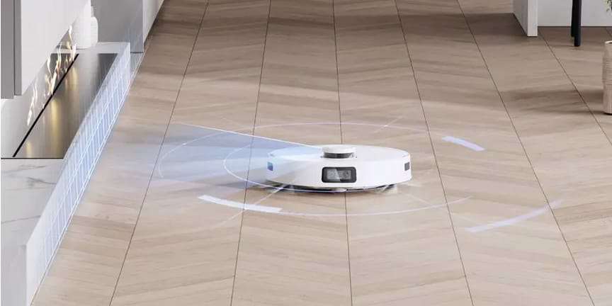 שואב אבק רובוטי שוטף עם עמדת ריקון וניקוי עצמי Ecovacs Deebot X1E Omni - צבע לבן שנתיים אחריות ע"י היבואן הרשמי