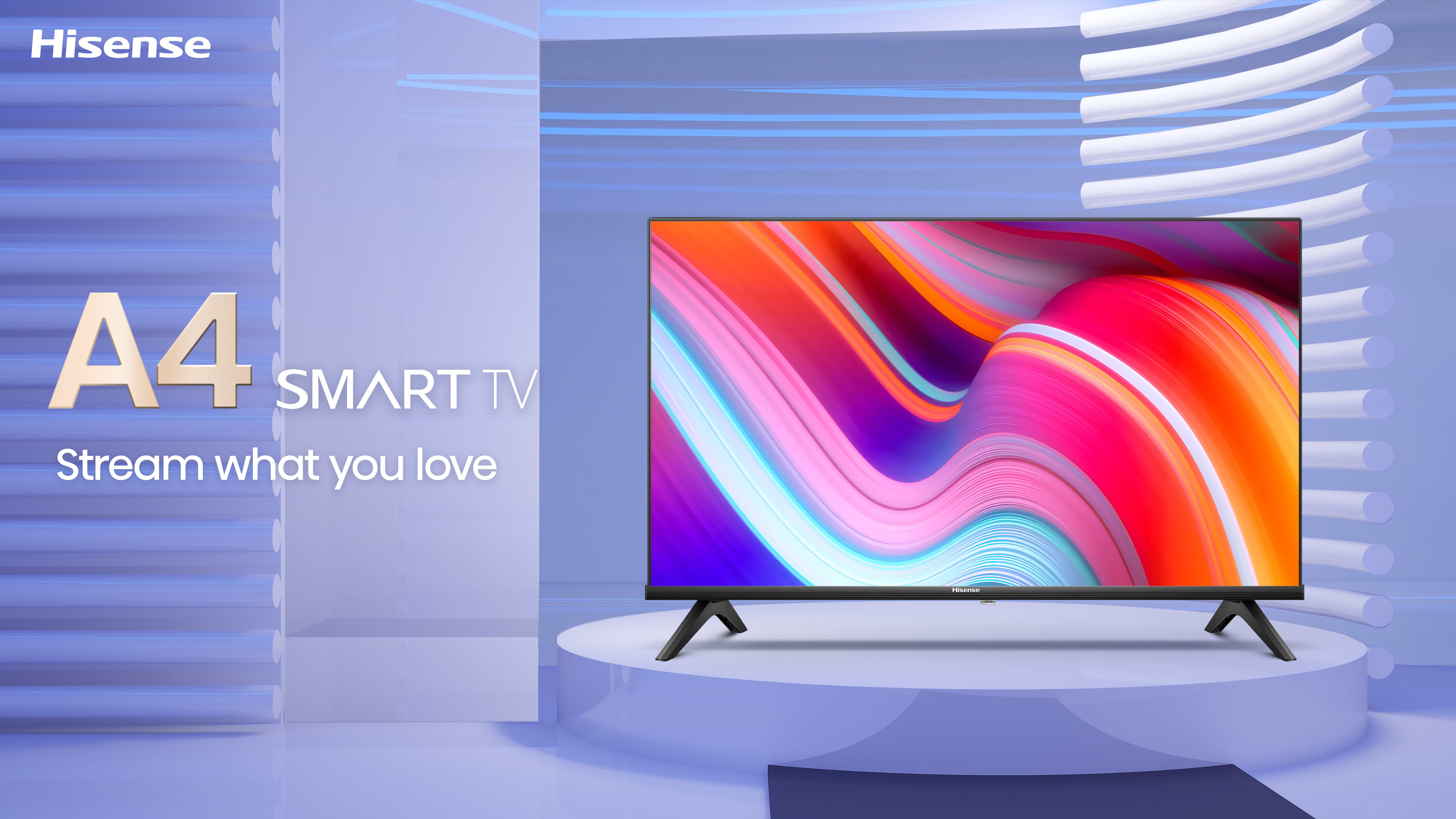 טלוויזיה חכמה 40" Hisense LED HD Smart Vidaa U 6.0 40A4K TV - שלוש שנים אחריות ע"י היבואן הרשמי