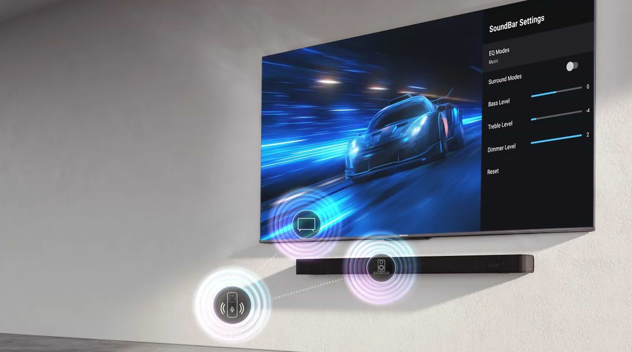 טלוויזיה חכמה 100 אינץ' Hisense 100U7KQ Smart TV 4k Mini Led - שלוש שנים אחריות ע"י היבואן הרשמי 