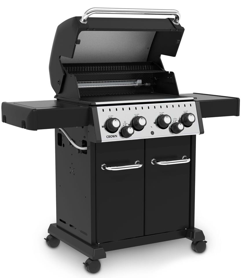גריל גז 4 מבערים Broil King Crown 490 עם כירת צד ושיפוד 64,000 BTU + מתנה!