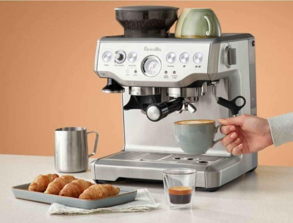 מכונת קפה טוחנת Breville Barista Express BES870 - צבע נירוסטה אחריות ע"י היבואן הרשמי 