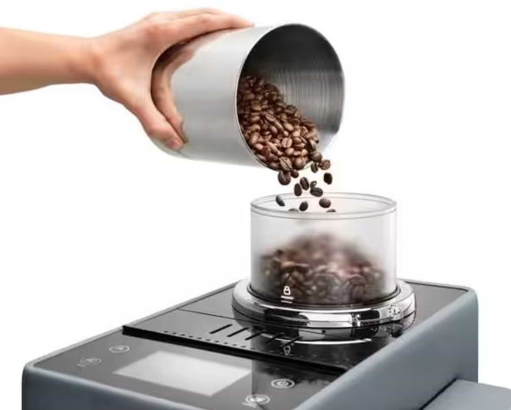 מכונת קפה Delonghi RIVELIA EXAM440.55.G - צבע כסף שנתיים אחריות ע"י היבואן הרשמי 