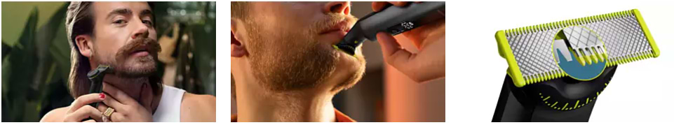 מכונת תספורת לעיצוב זקן והסרת שיער גוף Philips One Blade QP6652/61 - שנתיים אחריות ע"י היבואן הרשמי