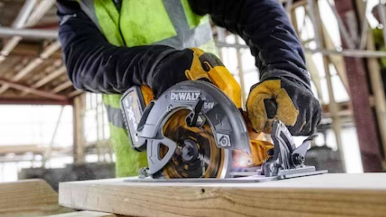 מסור עגול "¼7 FLEXVOLT בראשלס 2 סוללות FLEX 6AH+מטען DCS578P2-6AH-FLEX DeWALT
