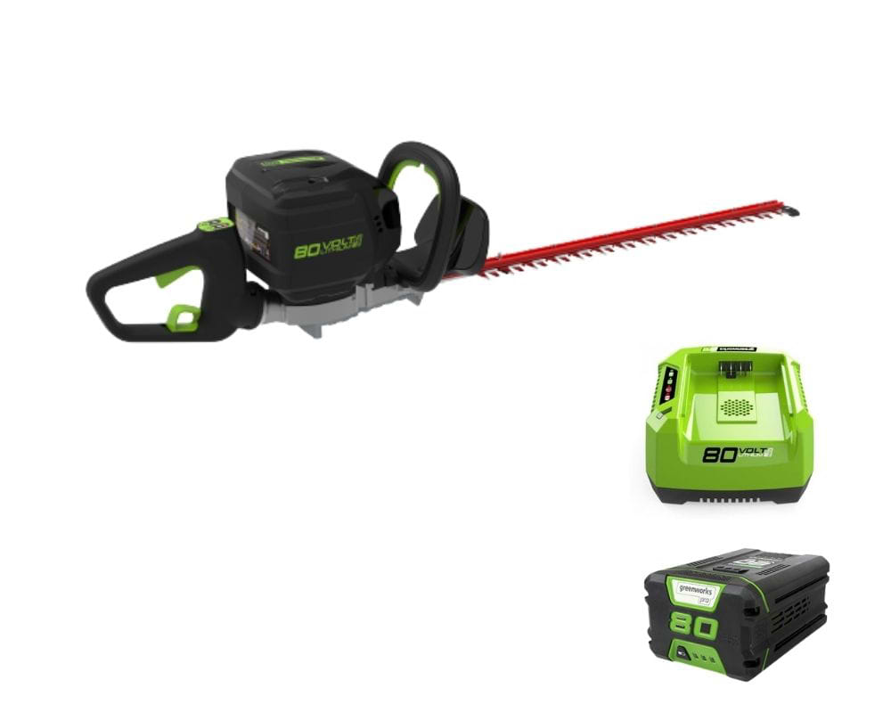 גוזם גדר חיה 66 ס"מ 80V PRO + סוללה 2A + מטען מהיר Greenworks