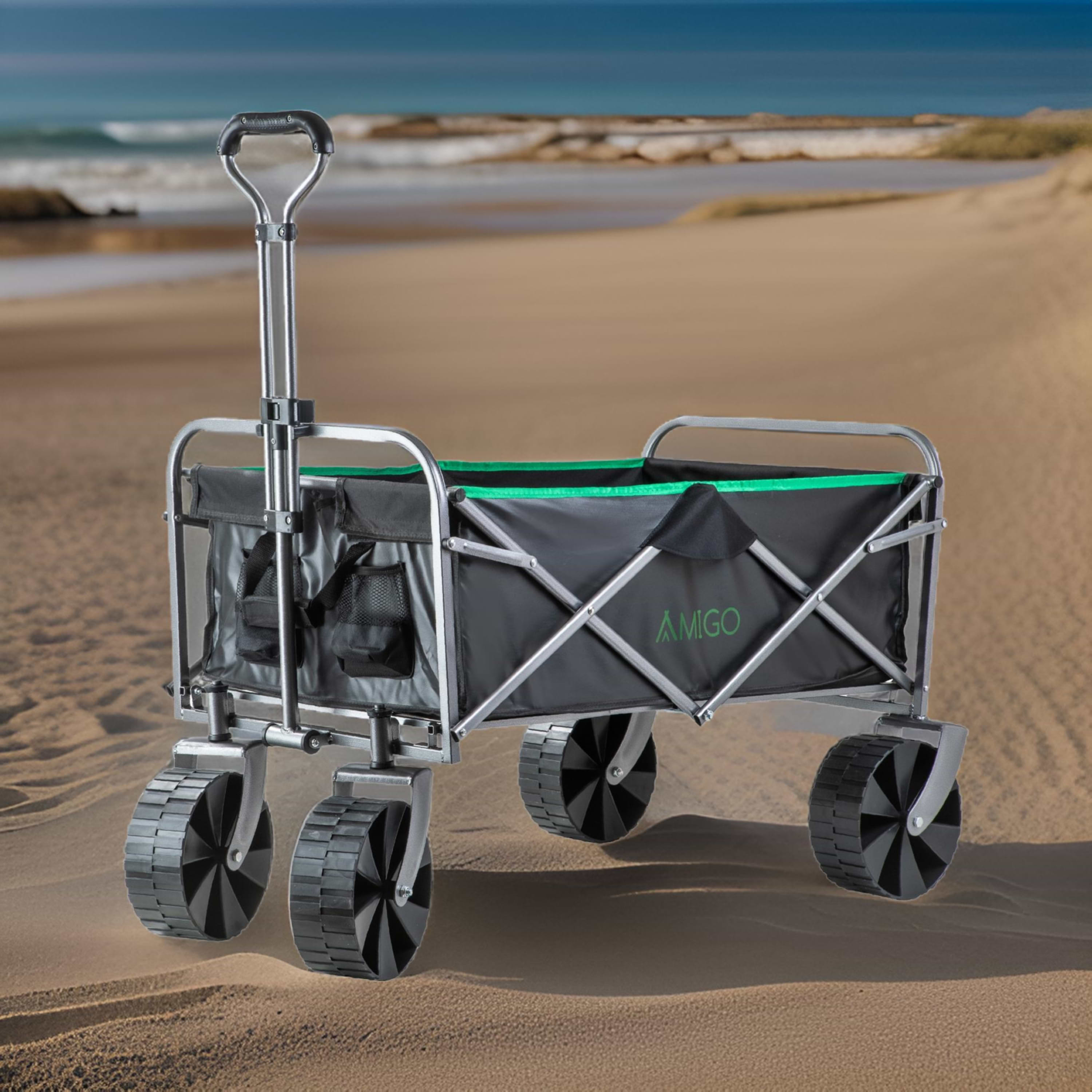 סט קמפינג אוהל RAPID CABIN ל-6 אנשים ועגלת שטח Wide Glide Amigo GoNature