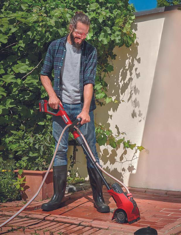  מסרק/מטאטא רב תכליתי נטען 18V דגם PICOBELLA לסירוק וניקוי דשא סינטטי ומשטחי חוץ Einhell - גוף בלבד