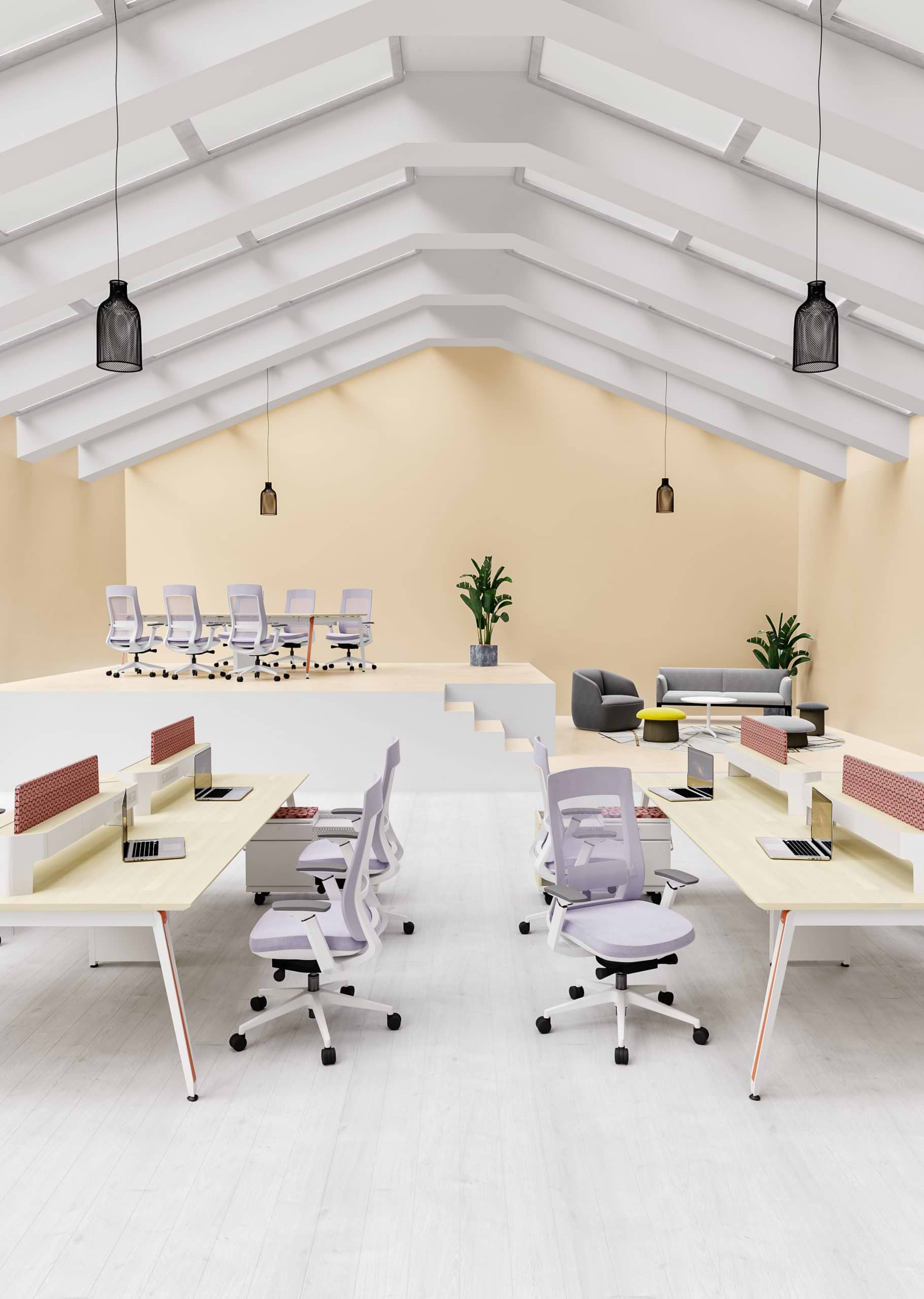 כיסא ארגונומי רב תכליתי לישיבה ממושכת דגם אלביט צבע לבן SitPlus