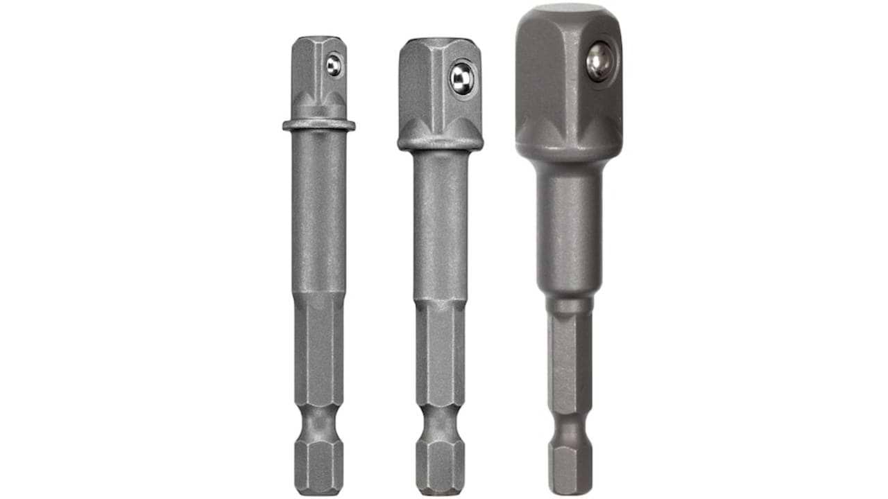 סט 3 מתאמי בוקסה לאימפקט במידות 1/4" / 3/8" / 1/2"  DeWALT DWAADPTMI3 
