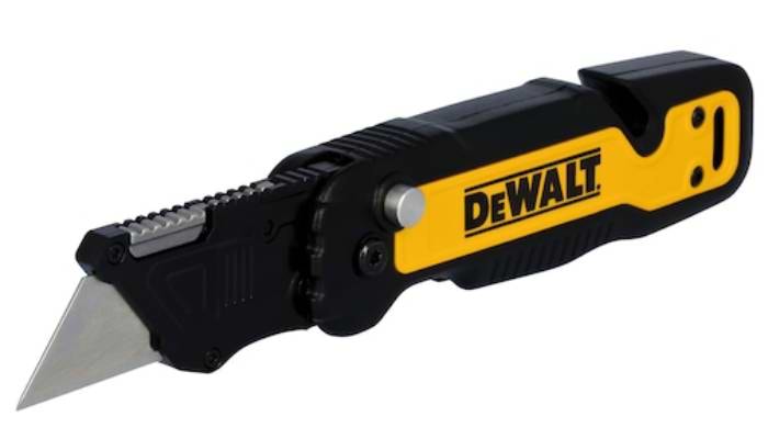 סכין טרפז מתקפלת ממתכת עם מחסנית + 5 להבים DWHT10992 DeWALT 