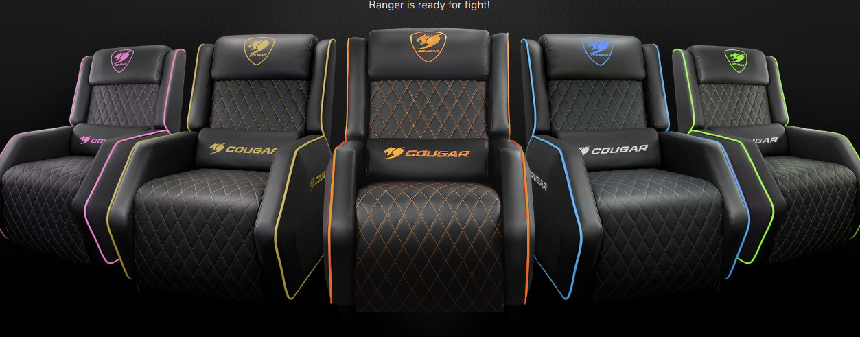 כורסת גיימרים Cougar Ranger - צבע שחור שנה אחריות ע"י יבואן הרשמי