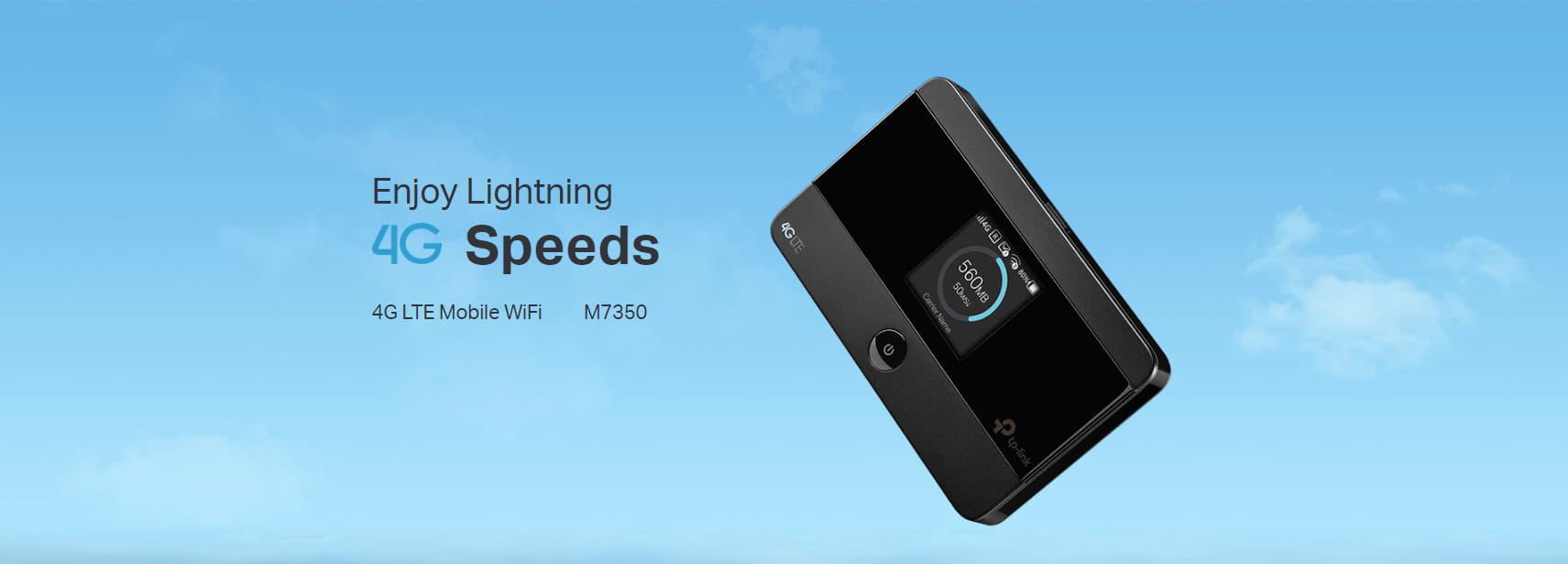 ראוטר אלחוטי TP-Link M7350 4G LTE Mobile WiFi - בצבע שחור שלוש שנות אחריות ע"י יבואן הרשמי 