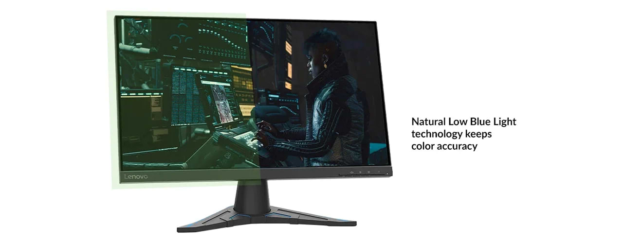 מסך מחשב גיימינג 24'' Lenovo G24e-20 VA FreeSync Premium FHD 100Hz 1ms - צבע שחור שלוש שנות אחריות ע"י יבאן הרשמי