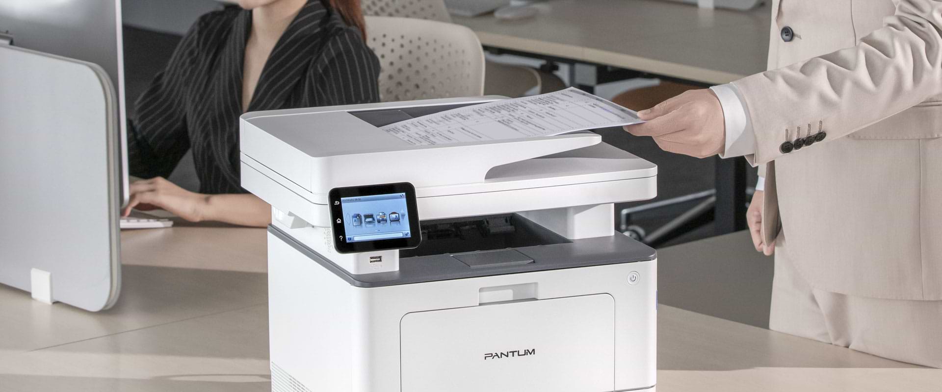מדפסת לייזר משולבת אלחוטית Pantum BM5100FDW Mono Laser - צבע לבן שנה אחריות ע"י יבואן הרשמי