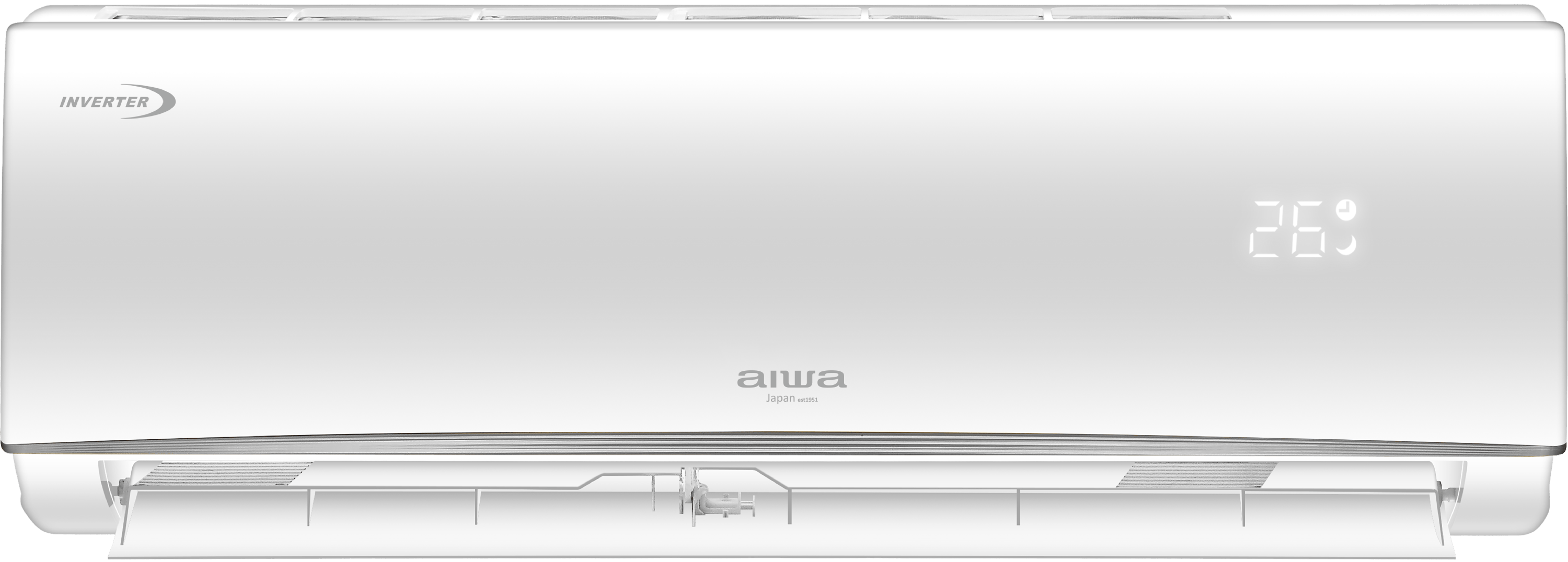 מזגן עילי Aiwa Inverter Wifi AC21400 - צבע לבן אחריות ע"י היבואן הרשמי