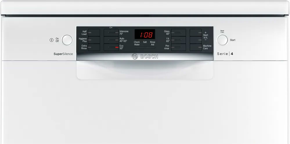 מדיח כלים רחב 13 מערכות כלים Bosch SMS46NW01B - גימור לבן