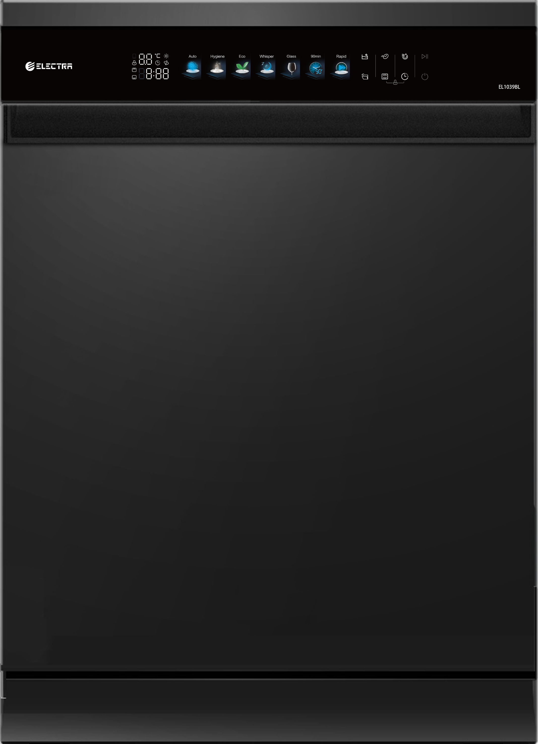 מדיח כלים רחב 14 מערכות כלים Electra EL10390BL - גימור שחור אחריות ע"י היבואן הרשמי