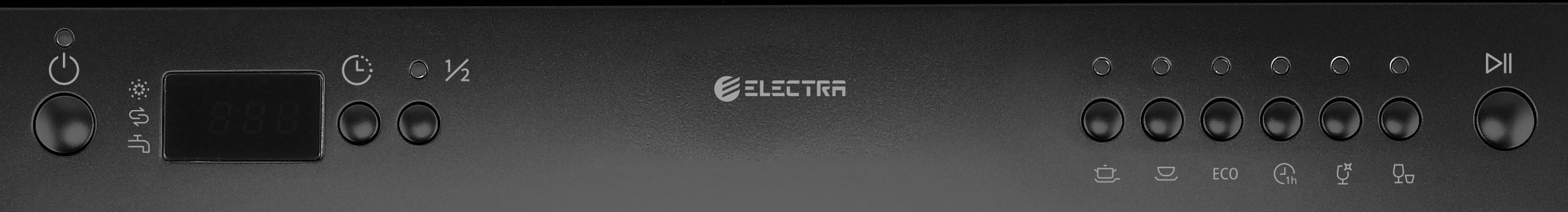 מדיח כלים רחב 12 מערכות כלים Electra EL2006BL - גימור שחור אחריות ע"י היבואן הרשמי
