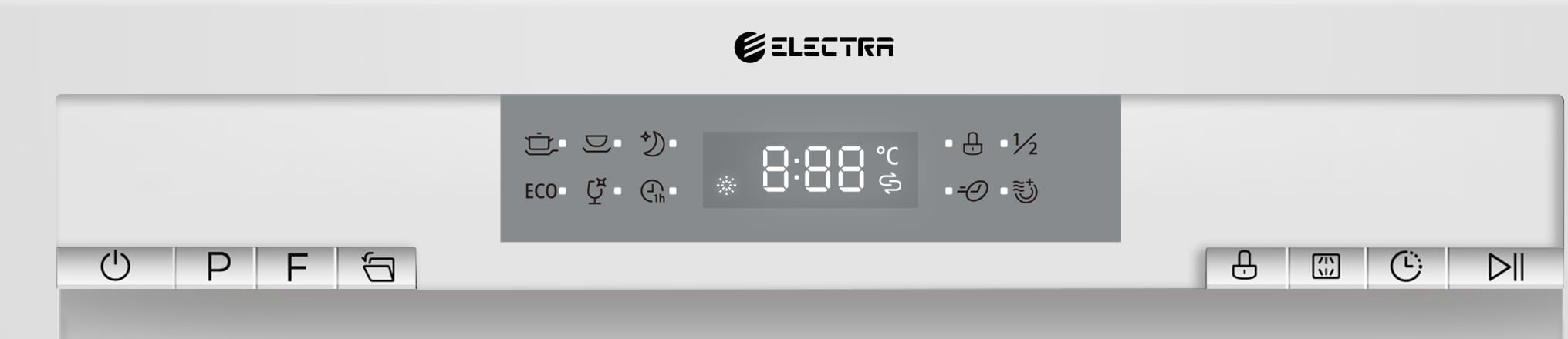 מדיח כלים צר 9 מערכות כלים Electra EL5006W - גימור לבן אחריות ע"י היבואן הרשמי
